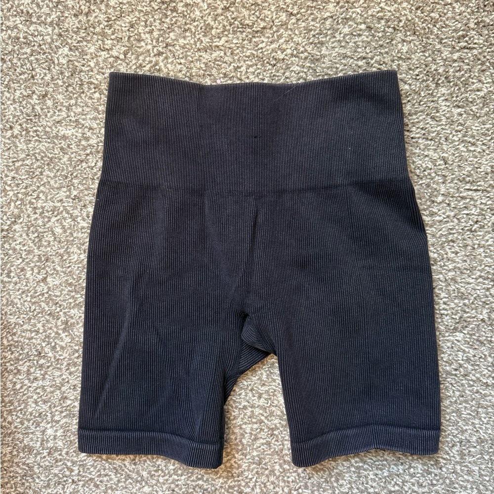 High-Waisted Black Women's biker shorts